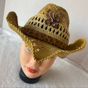 Western Cowgirl Custom Hat Butterfly Leopard Print Belt Pretty Unique STAGECOACH